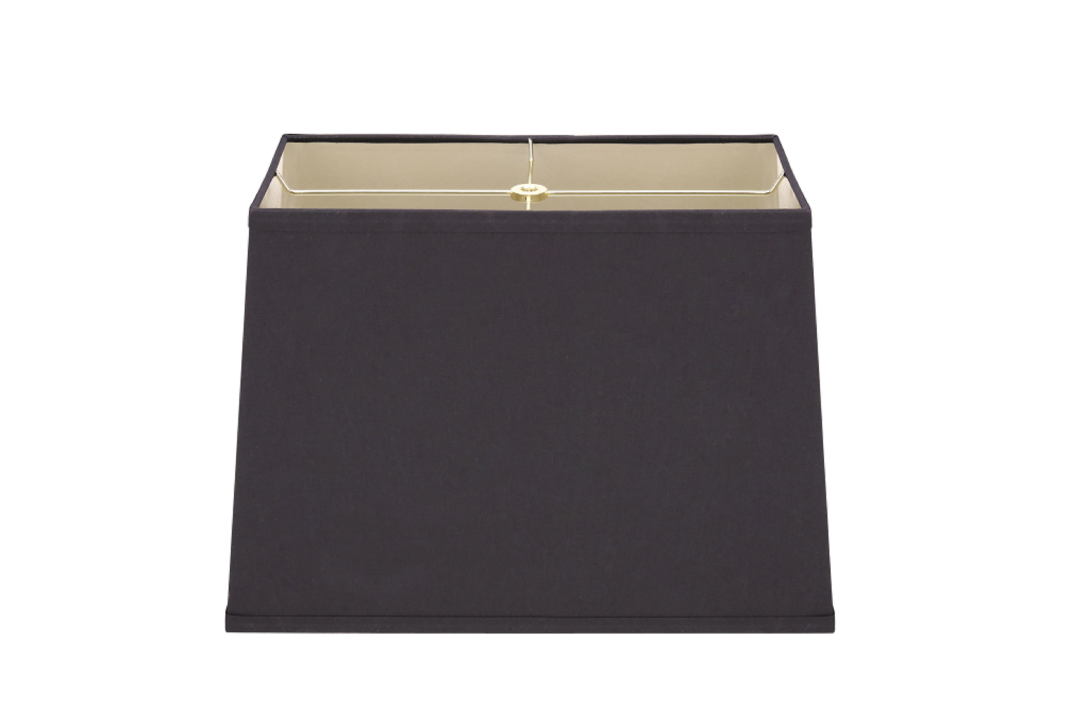 Aspen Creative 36101 Transitional Square Hardback Shaped Spider Construction Lamp Shade in Black, 14" + 14" wide (13" + 13") x (14" + 14") x 9 1/2"
