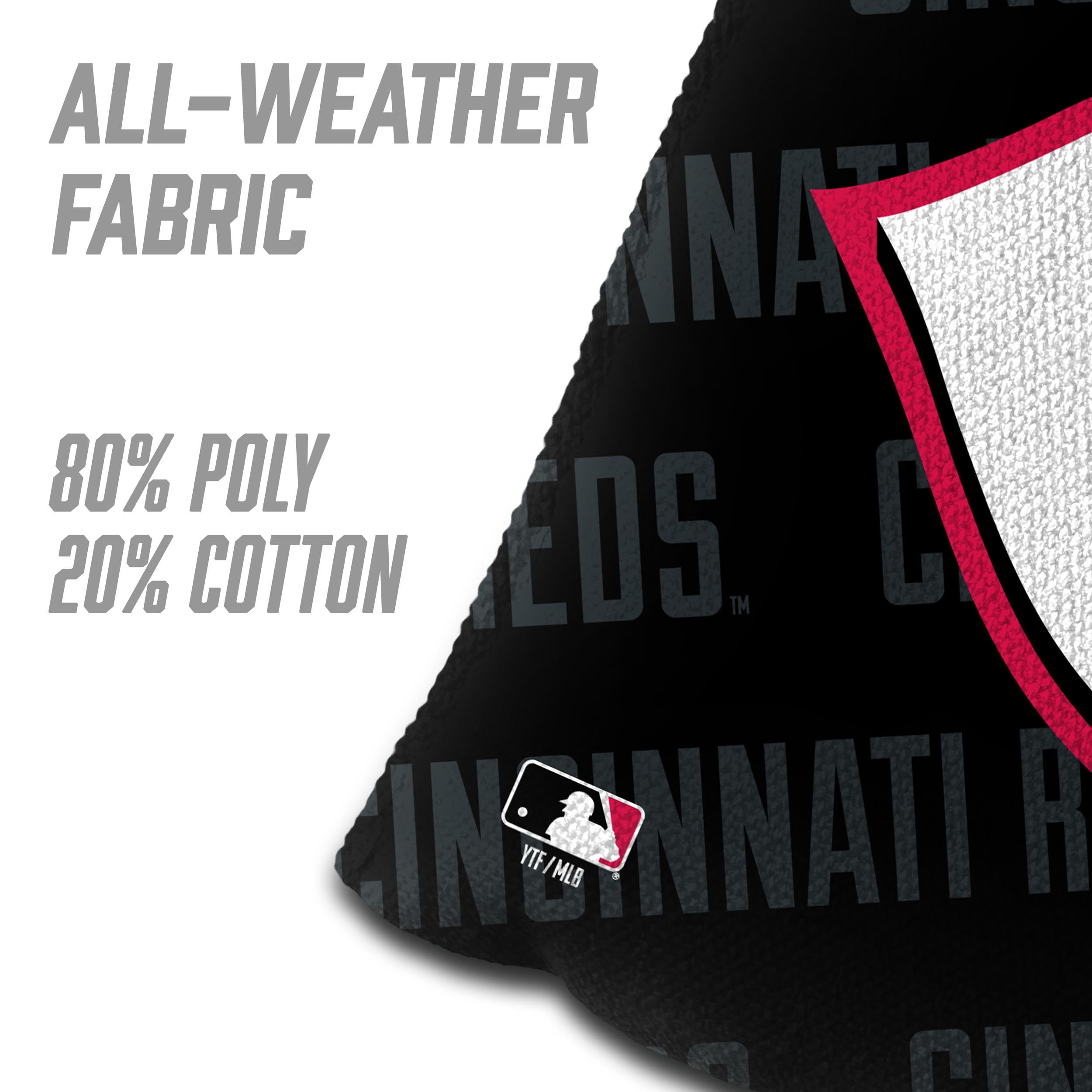 MLB Cincinnati Reds Cornhole Bags - 4PK - Black