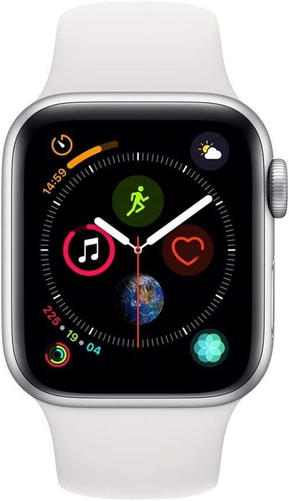 Apple, Watch SE 2nd Generation, Smart Watch, GPS, Cellular, Aluminum Case with White Band, 18 Hour Battery Life, iOS 16 or later,1 Each, Silver/ 44mm, 1, 1, 1