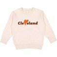 thumbnail image 2 of Inktastic Cleveland Heart Solid Orange Toddler Sweatshirt, 2 of 4