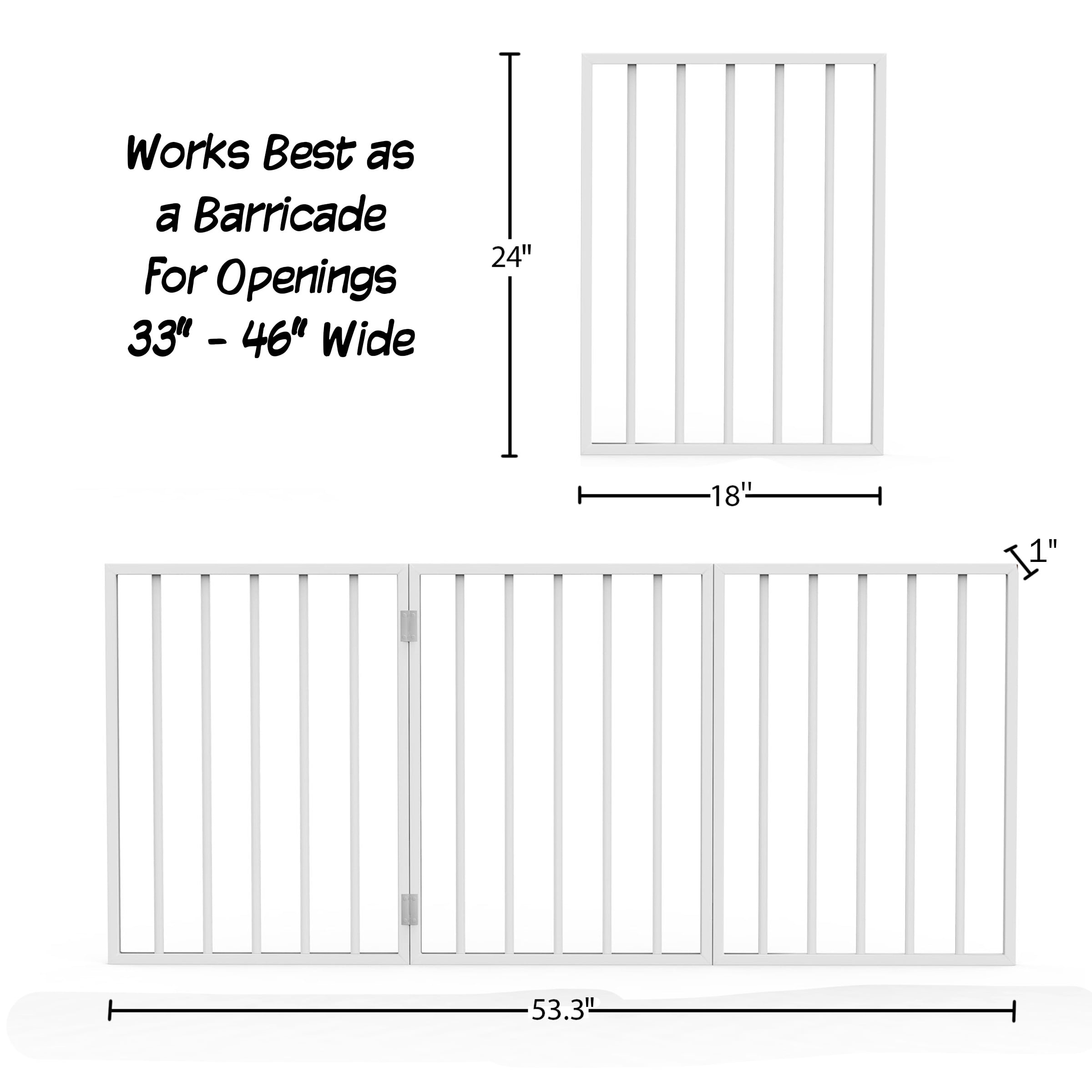 Petmaker Freestanding Wooden Pet Gate, White