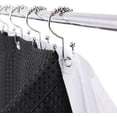 thumbnail image 7 of CAILDANL 3 in 1 Waterproof Waffle Weave Shower Curtain and Clear Liner Set with 12 Stainless Steel Hooks Double Sided for Bathroom 72 Inches Heavy Duty Polyester Fabric Shower Curtains 72x72, 7 of 7