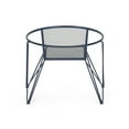 thumbnail image 5 of Raiven Outdoor Modern Iron Club Chair, Set of 2, Matte Navy Blue, 5 of 10