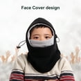thumbnail image 3 of 3-12 Years Kids Balaclava Ski Mask, Cold Weather Fleece Face Mask with Hood, Windproof Outdoor Winter Hat for Boys & Girls, 3 of 8