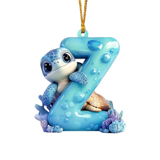 Sea Turtle Ornament Letter Turtle Shaped Cute Ornament Desk Shelf Gift