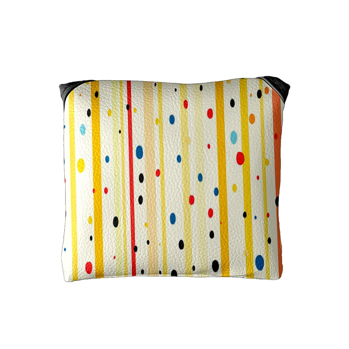 Golf Mallet Putter Cover Premium Leather Waterproof Golf Putter Head Cover with Magnetic Closure Colorful Polka Dots