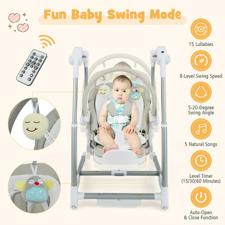 Baby Swing Electric Rocking Chair with Music Timer - Costway