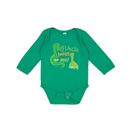 

Inktastic My Uncle Loves Me Gift Baby Boy Long Sleeve Bodysuit