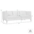 thumbnail image 2 of Vincenza 85" Dove Gray Leather Sofa, 2 of 12