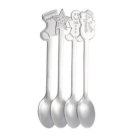 

Vokewalm Soup Spoon Coffee Espresso Spoon Set Stainless Steel Christmas Decoration Tableware Dinner Soup Cereal Tea Mixing Kitchen Table Spoons Set greater
