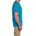 thumbnail image 5 of Hanes Men EcoSmart T-Shirt, Short Sleeve Crew Neck Cotton-Poly Blend Classic Tee, Teal, 2XL, 5 of 6