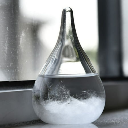 Wood Centerpieces Michaels Storm Glass Weather Predictor - Barometer Bottle with Wood Base, Decorative Centerpiece for Home & Office, Perfect Birthday Friendship Novelty Unique Gift Idea ()