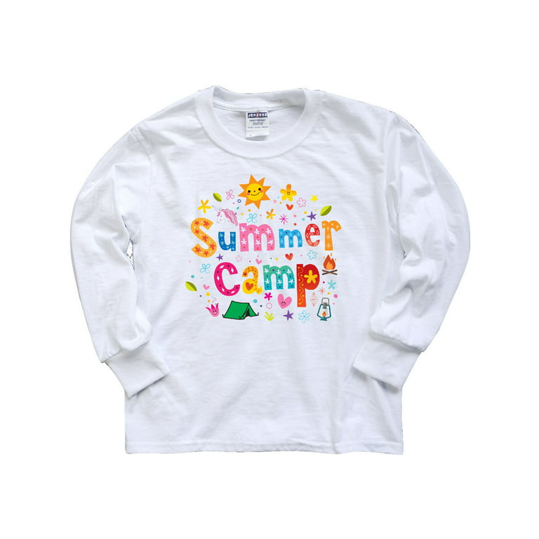 hybrid National folketælling Vilje Inktastic Summer Camp Vacation Youth Long Sleeve T-Shirt - Walmart.com