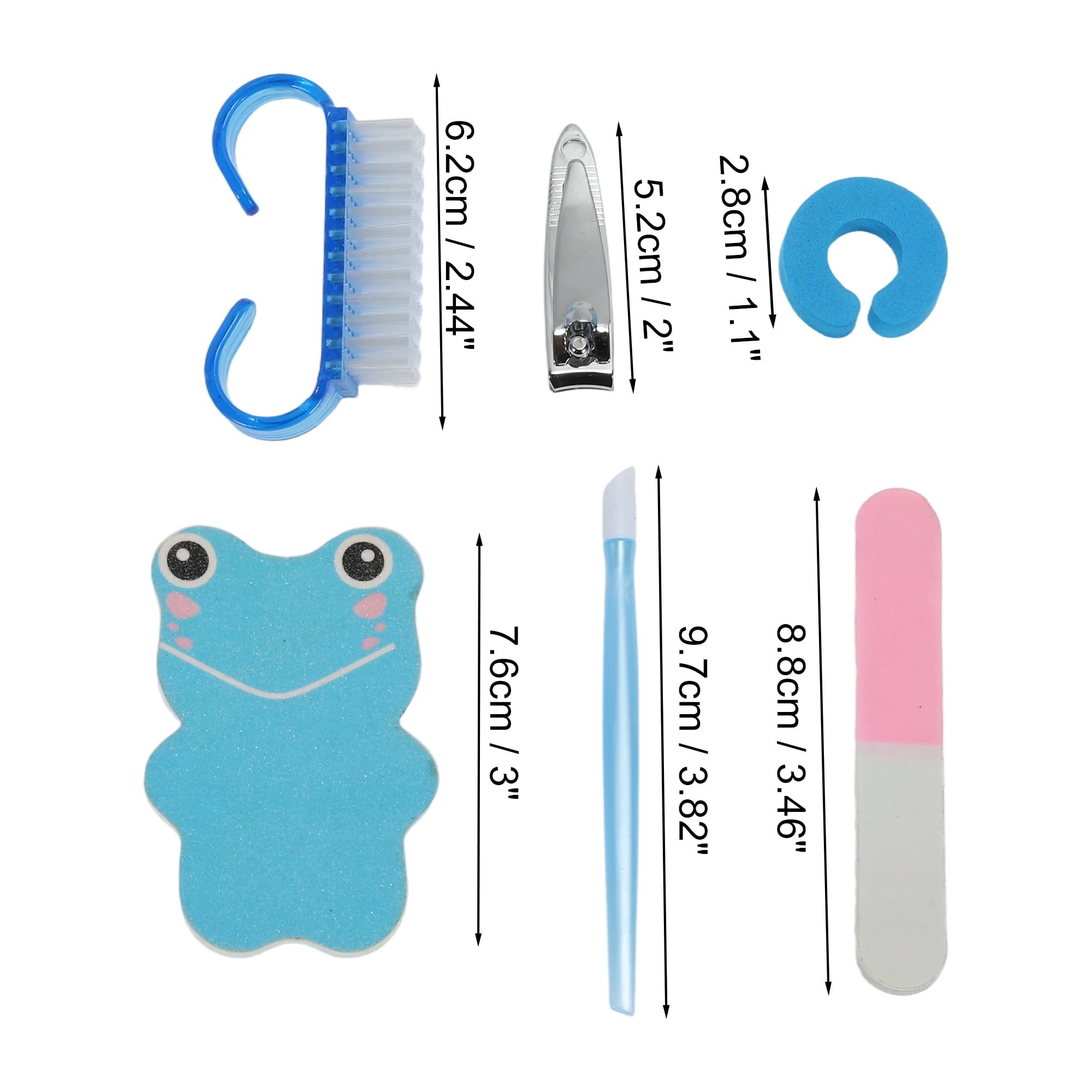 Unique Bargains Portable Manicure Tools Kit for Nail Care Blue