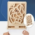 thumbnail image 4 of juego de mesa laberinto,juegos de mesa familia adultos juego montessori juguetes, juego de mesa rompecabezas de madera,laberinto de madera educativo rompecabezas tablero de Hugo juego de mesa laberinto, 4 of 10