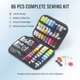 thumbnail image 4 of Portable Sewing Kit for Adults, 86 PCS Travel Sewing Repair Kit with Thread, Needles, Scissors, Buttons & Measuring Tape, Compact Emergency Sewing Supplies for Home, Car, Dorm & Beginners, 4 of 8