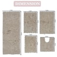 thumbnail image 3 of Home Weavers Bell Flower Collection 100% Cotton Non-Slip Bathroom Rug Set Machine Washable Bathroom Rug, U Shaped Contour, Bathroom Rug, Bath Rug, Runner, Linen Color 5 Piece Bath rug set, 3 of 8