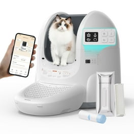 XCLOUD Large Robotic Electric Smart Cat Litter Box Self Cleaning Odor Removal APP Control 65L Walmart