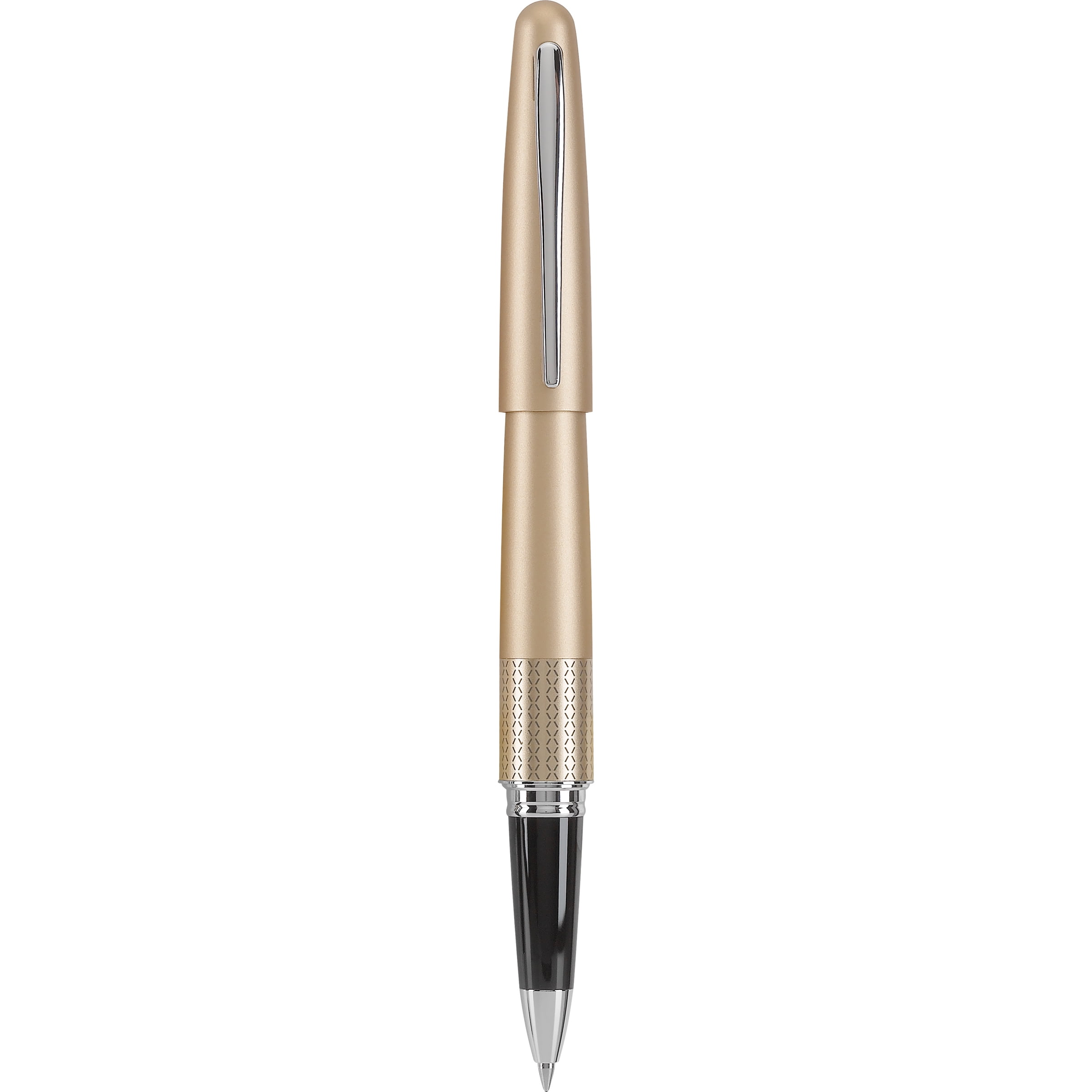 Pilot Metropolitan Gel Pen, Gold Zig Zag Barrel, Fine Point, Black Ink