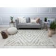 thumbnail image 4 of Rugs America Loralai LL10A Diamonds Geometric Contemporary White Area Rug, 8'0"x10'0", 4 of 6