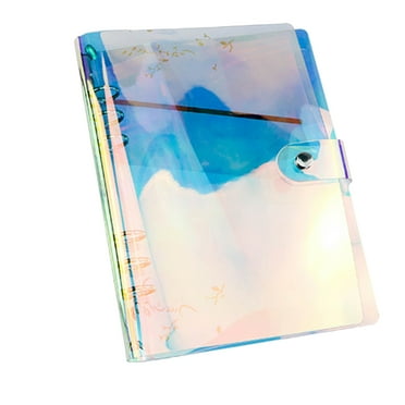 Jiandong Notebook Cover A6 PVC Colorful Notebook Cover Creative Binder Loose Leaf Notebook Diary Journal Planner Agenda 2019 School Supplies(7.68X5.71X0.79Inch)