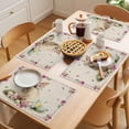 thumbnail image 5 of Easter Cute Bunny Placemats Set of 8 Eggs Spring Daisy Flowers Vintage Place Mats Indoor Wipeable Table Mats Washable Cloth Dining Table Placemats for Kitchen Holiday Party Home Decor 13x19 Inch, 5 of 9