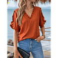 thumbnail image 3 of Womens Summer Tops Orange L, 3 of 6
