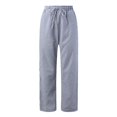 thumbnail image 4 of Sngxgn Women Casual Wide Leg Pants High Waisted Business Work Casual Pants Loose Pants(Blue,S), 4 of 6