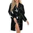 thumbnail image 5 of Airplanes Background with Trajectory Night Robe Long Sleeve V Neck Robe With Belt Women's Sleepwear Dresses, 5 of 9