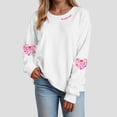thumbnail image 6 of Godom Sweatshirt for Women Pink Ribbon Sweatshirts Long Sleeve Hoodies Pullover Tops, 6 of 7