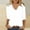 White, variant on Women's Fashion Solid Color Loose T-shirt 3/4 Sleeves Blouse V-Neck Casual Tops