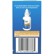 5 Pack - Boston® SIMPLUS Multi-Action Solution Travel Kit and Lens Case - from Bausch + Lomb, 1 fl oz (30 mL), Contact Lens Case Included