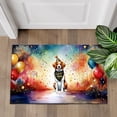 thumbnail image 4 of Hello 2025 Brittany Spaniel Celebrates Happy New Year Firework Balloon Doormat Brittany Dog Lover Gifts Idea Indoor Outdoor Welcome Mat - 02024, 4 of 5