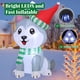 thumbnail image 5 of Perro husky inflable navideño GOOSH de 1,5 m con gorro de Papá Noel y LED, 5 of 6