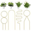 thumbnail image 3 of 4 piezas de enrejado de plantas de hierro para plantas en macetas de interior Mini soportes dorados para plantas trepadoras de interior a prueba de herrumbre para plantas de interior estaca de soporte, 3 of 11