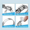 thumbnail image 3 of 10Pcs Hose Clamps Set. Stainless Steel 1-1/4\'~1-3/4\'(32Mm-44Mm) Hose Clamp Worm Gear, 3 of 5