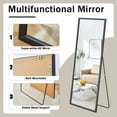 thumbnail image 6 of Gzxs 71x31.5 Inch Full-Length Mirror, Standing Hanging or Leaning Against Wall, Large Floor Full Body Mirror with Wood Frame, Wall-Mounted Bedroom Makeup Vanity Mirror (Black), 6 of 9