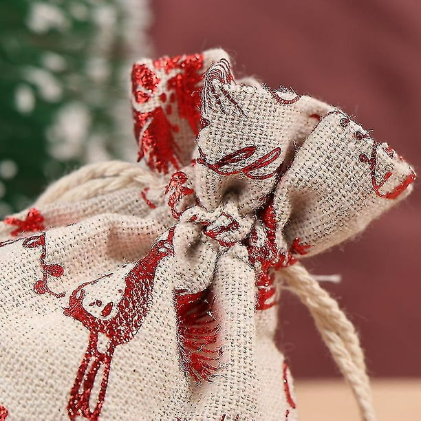 Navidad Diy Calendario De Adviento Cuenta Regresiva 1-24 Bolsa De Números Bolsas De Almacenamiento De Dulces
