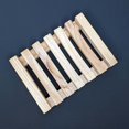 thumbnail image 3 of 1pc Self-Draining Wooden Soap Dish for Shower and Bathroom - Keep Your Soap Clean and Dry with this Easy-to-Use Soap Holder, 3 of 5