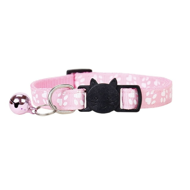 REK Print Cat Collar Breakaway Collar With (Colorful Woven Nylon Pet Neckband)