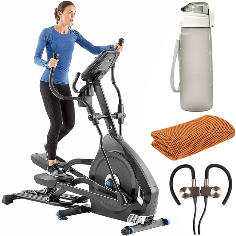 Schwinn 100671 Nautilus E616 Elliptical with Bluetooth Console Bundle with  Deco Essentials 32 oz Leakproof BPA Free Water Bottle, Workout Sport Towel  and Deco Gear Wireless Sport Earbuds 