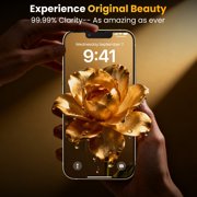 TOPVISION 3-Pack Enhanced Screen Protector for iPhone 13/14/13 Pro(6.1), 9H Hardness, Shatter Protection, HD Clear Tempered Glass, Full Coverage Easy, Case Friendly
