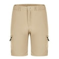 thumbnail image 6 of Wyobmus Mens Cargo Shorts with Zipper Pockets Loose Lightweight Water Resistant Hiking Shorts Quick Dry High Waist Fishing Shorts S-3X Khaki, 6 of 8