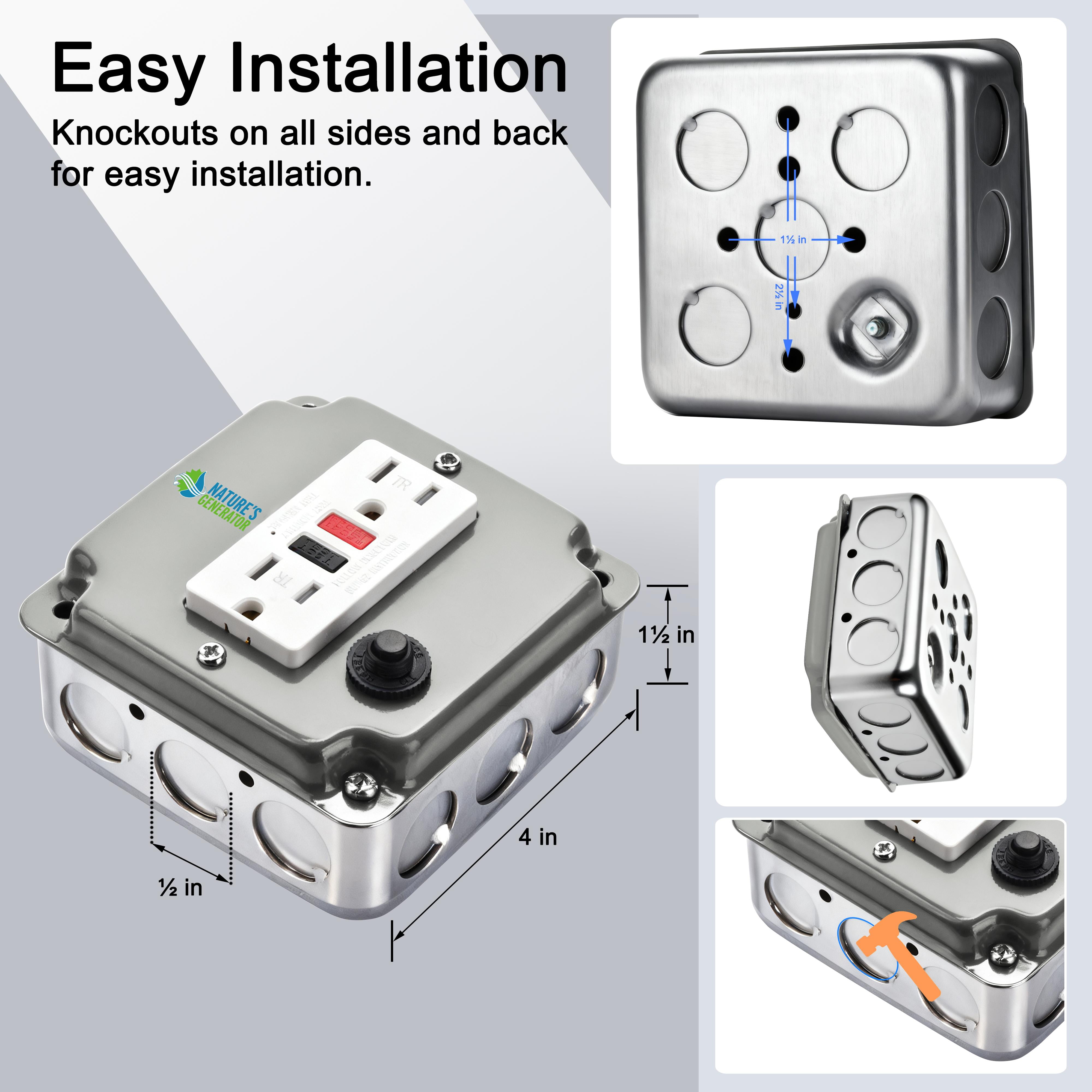Nature's Generator GFCI 15A Outlet Box