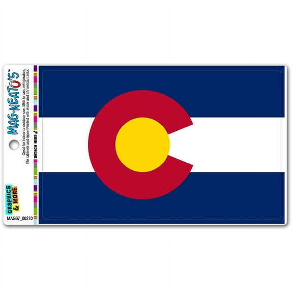 Colorado State Flag Automotive Car Refrigerator Locker Vinyl Magnet