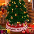 thumbnail image 2 of Christmas Tree Skirt PVC Base Diameter 30Inch Snowflake Elk Knitting Tree Collar  Party Home Decoration, 2 of 9