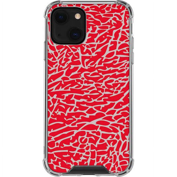 Skinit Sneakerhead Elephant Print Red iPhone 13 Mini Clear Case