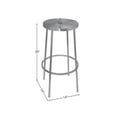 thumbnail image 3 of Meridian Furniture Tyson Brushed Silver Iron Barstool, 3 of 6