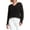 Black, variant on H Halston Womens Knit Long Sleeves Pullover Sweater