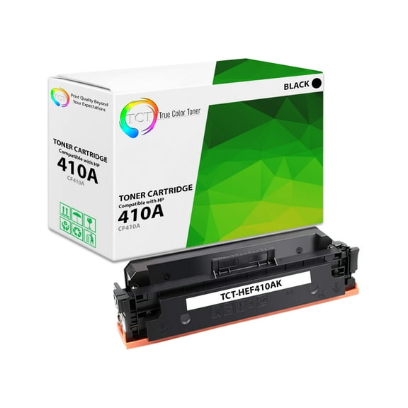 TCT 410A Black Toner Cartridge - Premium Compatible Replacement for 410A CF410A